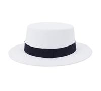 ZNJAMN Cappello A Cilindro Cappello Fedora a tesa larga in poliestere e cotone for donna uomo, for festival, cappelli a cilindro piatto, for feste matrimoni Per La Festa(Color1)