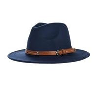 ZNJAMN Cappello A Cilindro Cappello Fedora for donna e uomo, invernale, autunnale, da chiesa, jazz, con tesa piatta, in feltro Per La Festa(Color1)