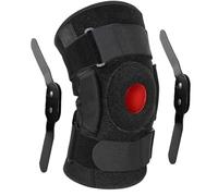 ZNJAMN Ginocchiere Sportive 1 pz Supporto for Ginocchio Tutore Ortopedico for Ginocchio Regolabile Rotula Aperta Ginocchiere Protettore Guardia Palestra Allenamento Sport per Sport(L)