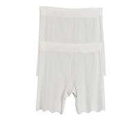 ZNJAMN Mutandine Boyshort da Donna 2pcs Seamless Safety Shorts Womens Ice Silk Summer Anti Rub Underwear Boxers Under Skirt Panty Big Size Short Leggings per Donne(Beige,4XL(90-100kg))