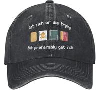 ZNODXFIV Balatro Diventa Ricco o muori provando Berretti da Baseball Unisex Gioco di Carte Cappello Lavato angosciato all'aperto Tutte Le Stagioni Berretto da Sole Regolabile Fresco