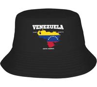 ZNODXFIV Berretti da Baseball per Uomini e Donne, Bandiera venezuelana e Mappa Cappello da Pescatore Hawaii Berretti da Pescatore Cappelli da Sole Pieghevoli per Coppia Casual Graphic cap Cool