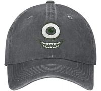 ZNODXFIV Berretti da Baseball per Uomini e Donne, Monsters INC. Halloween Mike Wazowski Uomini Donne Cappelli da Baseball Divertente Cartoon Distressed Denim Cappelli cap Vintage Outdoor Sun cap
