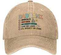 ZNODXFIV Berretto da Baseball Banca di papà Paternità Unisex Festa del papà Vita di papà Distressed Denim attività Non Strutturato Morbido Snapback Cappello Fresco