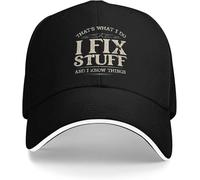 ZNODXFIV Berretto da Baseball Questo è Quello Che Faccio, aggiusto Le Cose e so Le Cose y2k Retro Unisex Uomo Trucker Visiera Parasole Stampa Cappello da Tennis Fresco