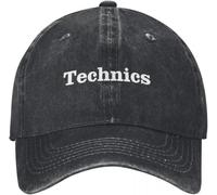 ZNODXFIV Classico Bianco Technics Personalizzato Retro Denim Lavato Berretti da Baseball per Gli Uomini Cowboy attività Cappelli Campeggio Mens Snapback cap Regalo