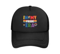 ZNODXFIV Classico nella Mia Era del Pride retrò Arcobaleno Bolt Schiuma Trucker Cappello Uomo Donna Estate Outdoor Mesh Snapback cap Robusto Cappuccio da Sole Adjustbale