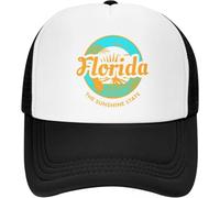 ZNODXFIV Florida The Sunshine State Beach Sport Mesh Berretto da Baseball per Gli Uomini Cappelli con Visiera Personalizzati Primavera Estate Street Dance Cappelli Cool