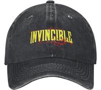 ZNODXFIV Invincibile Bloody Logo Uomo Donna Berretti da Baseball Anime Cartoon Distressed Denim Cappelli Lavati cap Vintage Outdoor Running Snapback Cool