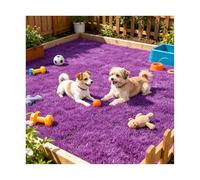 ZNQNDSR Grass Artificiale per Cani, Rotolo di Tappeto Erboso Astro di Dimensioni Personalizzabili con Fori di Drenaggio, per Il Tetto Dell'area degli Animali Domestici nel Cortile(Purple,6.5x42.6ft)