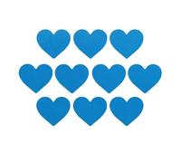 ZNQNDSR Pelle Adesiva per Riparazioni 10 Toppe Adesive in Pelle A Forma di Cuore, Tagliabili, con Texture Litchi, per Riparare Divani, Sedili Auto, Mobili E Borse(Lake Blue)