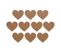 ZNQNDSR Pelle Adesiva per Riparazioni 10 Toppe Adesive in Pelle A Forma di Cuore, Tagliabili, con Texture Litchi, per Riparare Divani, Sedili Auto, Mobili E Borse(Light Brown)
