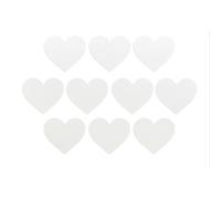 ZNQNDSR Pelle Adesiva per Riparazioni 10 Toppe Adesive in Pelle A Forma di Cuore, Tagliabili, con Texture Litchi, per Riparare Divani, Sedili Auto, Mobili E Borse(White)