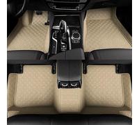 ZNQRY Pelle PU Tappetini per Auto per Hyundai Tucson 2015 2016 2017 2018 2019 2020 2021 Impermeabile Moquette Tappeti Anteriori Posteriori Tappetino Antiscivolo Accessori,Beige-Single Layer