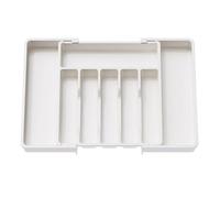 ZNTIHZ 1 vassoio portaoggetti, organizer for posate regolabile, for cassetto con scomparti Per Riporre Stoviglie(White)