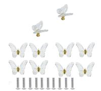 ZNTIHZ 10 Pomelli For Cassetti A Farfalla, Maniglie, Armadietti, Armadi Con E Mobili Per Armadi E Cassetti(WHITE)