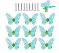 ZNTIHZ 10 Pomelli For Cassetti A Farfalla, Maniglie, Armadietti, Armadi Con E Mobili Per Armadi E Cassetti(Green)