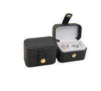 ZNTIHZ 2 PCS Small Travel Jewelry Box Mini Portable Storage Organizer Case Ring Hold For Multiple Stud Earring Per Orecchini, Anelli(Black)