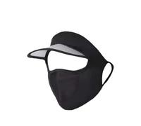 ZNTIHZ 2 pezzi protezione solare estiva maschera viso copertura velo con tesa cappelli Per Il Campeggio E I Viaggi(Black)