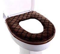 ZNTIHZ 3 Pezzi di Cuscino for WC, Comodo copriwater Adatto for l'uso Quotidiano in Bagno in Inverno per L'uso Quotidiano in Bagno(Brown)