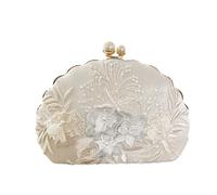 ZNTIHZ Borse da sera a forma di conchiglia, eleganti borse ricamate for le donne, borsa a tracolla con catena sposa Per Cene E Riunioni