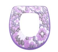 ZNTIHZ Copriwater Invernale da 3 Pezzi, Caldo, Spesso, Comodo e Morbido, Adatto for l'uso Quotidiano in Bagno in Inverno per L'uso Quotidiano in Bagno(Purple)