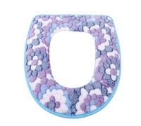 ZNTIHZ Copriwater Invernale da 3 Pezzi, Caldo, Spesso, Comodo e Morbido, Adatto for l'uso Quotidiano in Bagno in Inverno per L'uso Quotidiano in Bagno(Blue)