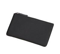 ZNTIHZ Portafoglio lungo con cerniera da 3 pezzi passaporto e porta patente di guida, custodia for auricolari for il trucco Per Banchetti E Viaggi Di Lavoro(Black)
