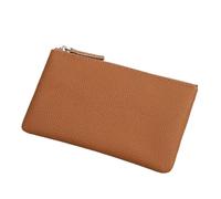 ZNTIHZ Portafoglio lungo con cerniera da 3 pezzi passaporto e porta patente di guida, custodia for auricolari for il trucco Per Banchetti E Viaggi Di Lavoro(Brown)