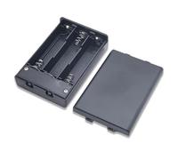 ZnttUu Custodia a prova di perdite, antipolvere 3 x 2 A, con coperchio sicuro per la conservazione di batterie di alimentazione elettronica