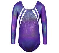ZNYUNE 267 - Body a maniche lunghe da ragazza, colore viola scuro, 12 A