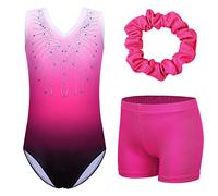 ZNYUNE Set di 3 body da ginnastica classico per bambini, B180_PinkRose 12A