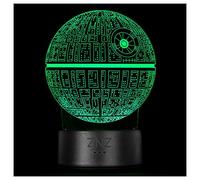 ZNZ Lampada da notte a LED 3D 16 colori Lampada da tavolo a LED dimmerabile con telecomando per bambini, luci 3D Illusioni ottiche Lampada da tavolo per arredamento (6-Death Star)