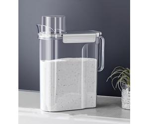 ZNZNANG dispenser per detersivo per bucato, bottiglia per ammorbidente da 3 l, contenitori per sapone liquido, contenitore per perline per ammorbidente