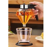 ZNZNANG Dispenser per miele, Dosatore Miele in Vetro, vetro antigoccia, vetro per miele con supporto, (200 ml/6,76 oz)