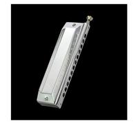 ZOAPDEBCE Armonica diatonica, 12/16 Holes Chromatic Scale Harmonica C Key Black Gold Professional Mouth Harmonica Playing Musical Instrument harmonica Beginners(Silver 12 Holes)
