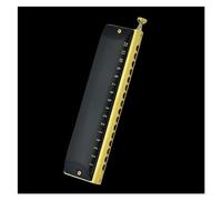 ZOAPDEBCE Armonica diatonica, 12/16 Holes Chromatic Scale Harmonica C Key Black Gold Professional Mouth Harmonica Playing Musical Instrument harmonica Beginners(Black King 16 Holes)
