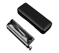ZOAPDEBCE Armonica diatonica, Black 12 Hole Chromatic Harmonica C Key Beginners Mouth Harmonica Student Professional Musical Instrument harmonica Beginners