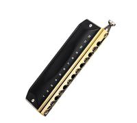 ZOAPDEBCE Armonica diatonica, Black Gold Chromatic Harmonica 12 Holes 48 Tone C Key Professional Harmonica Playing Musical Instruments harmonica Beginners
