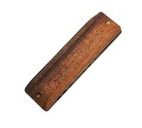 ZOAPDEBCE Armonica diatonica, Harmonica wood Diatonic Harmonica Professional Grade Harmonica Key of C harmonica Beginners(G)