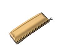ZOAPDEBCE Armonica diatonica, Student Harmonica Durable Silver Gold Professional Harmonica 12 Hole Chromatic Harmonica harmonica Beginners(Gold C)