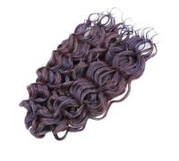 ZOAPDEBCE Nastro di estensione dei capelli umani, 18" sintetico ondulato profondo twist capelli all'uncinetto riccioli afro onda d'acqua trecce all'uncinetto estensioni dei capelli intrecciati marroni