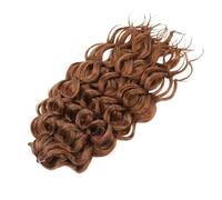 ZOAPDEBCE Nastro di estensione dei capelli umani, 18" sintetico ondulato profondo twist capelli all'uncinetto riccioli afro onda d'acqua trecce all'uncinetto estensioni dei capelli intrecciati marroni