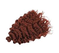 ZOAPDEBCE Nastro di estensione dei capelli umani, 18" sintetico ondulato profondo twist capelli all'uncinetto riccioli afro onda d'acqua trecce all'uncinetto estensioni dei capelli intrecciati marroni