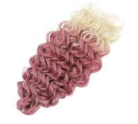 ZOAPDEBCE Nastro di estensione dei capelli umani, 18" sintetico ondulato profondo twist capelli all'uncinetto riccioli afro onda d'acqua trecce all'uncinetto estensioni dei capelli intrecciati marroni