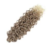 ZOAPDEBCE Nastro di estensione dei capelli umani, 18" sintetico ondulato profondo twist capelli all'uncinetto riccioli afro onda d'acqua trecce all'uncinetto estensioni dei capelli intrecciati marroni
