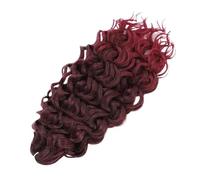 ZOAPDEBCE Nastro di estensione dei capelli umani, 18" sintetico ondulato profondo twist capelli all'uncinetto riccioli afro onda d'acqua trecce all'uncinetto estensioni dei capelli intrecciati marroni