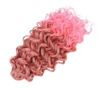 ZOAPDEBCE Nastro di estensione dei capelli umani, 18" sintetico ondulato profondo twist capelli all'uncinetto riccioli afro onda d'acqua trecce all'uncinetto estensioni dei capelli intrecciati marroni