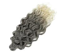 ZOAPDEBCE Nastro di estensione dei capelli umani, 18" sintetico ondulato profondo twist capelli all'uncinetto riccioli afro onda d'acqua trecce all'uncinetto estensioni dei capelli intrecciati marroni