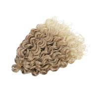 ZOAPDEBCE Nastro di estensione dei capelli umani, 18" sintetico ondulato profondo twist capelli all'uncinetto riccioli afro onda d'acqua trecce all'uncinetto estensioni dei capelli intrecciati marroni
